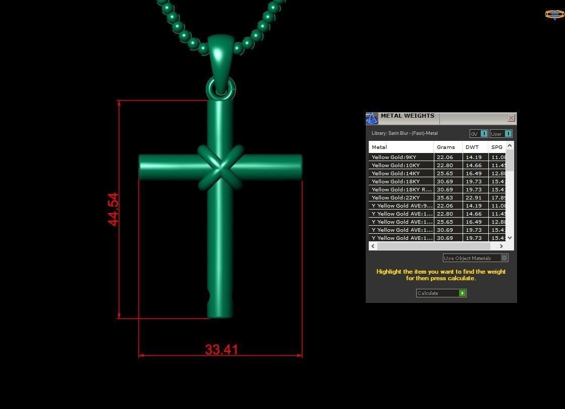 Light Gold Cross New Design  CP 23 3D print model_4