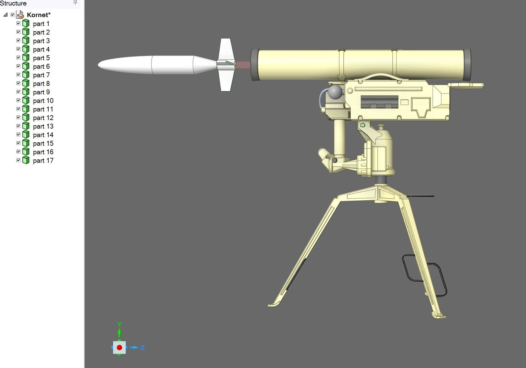 9M133 Kornet - AT-14 Spriggan Russian ATGM 3D print model_1
