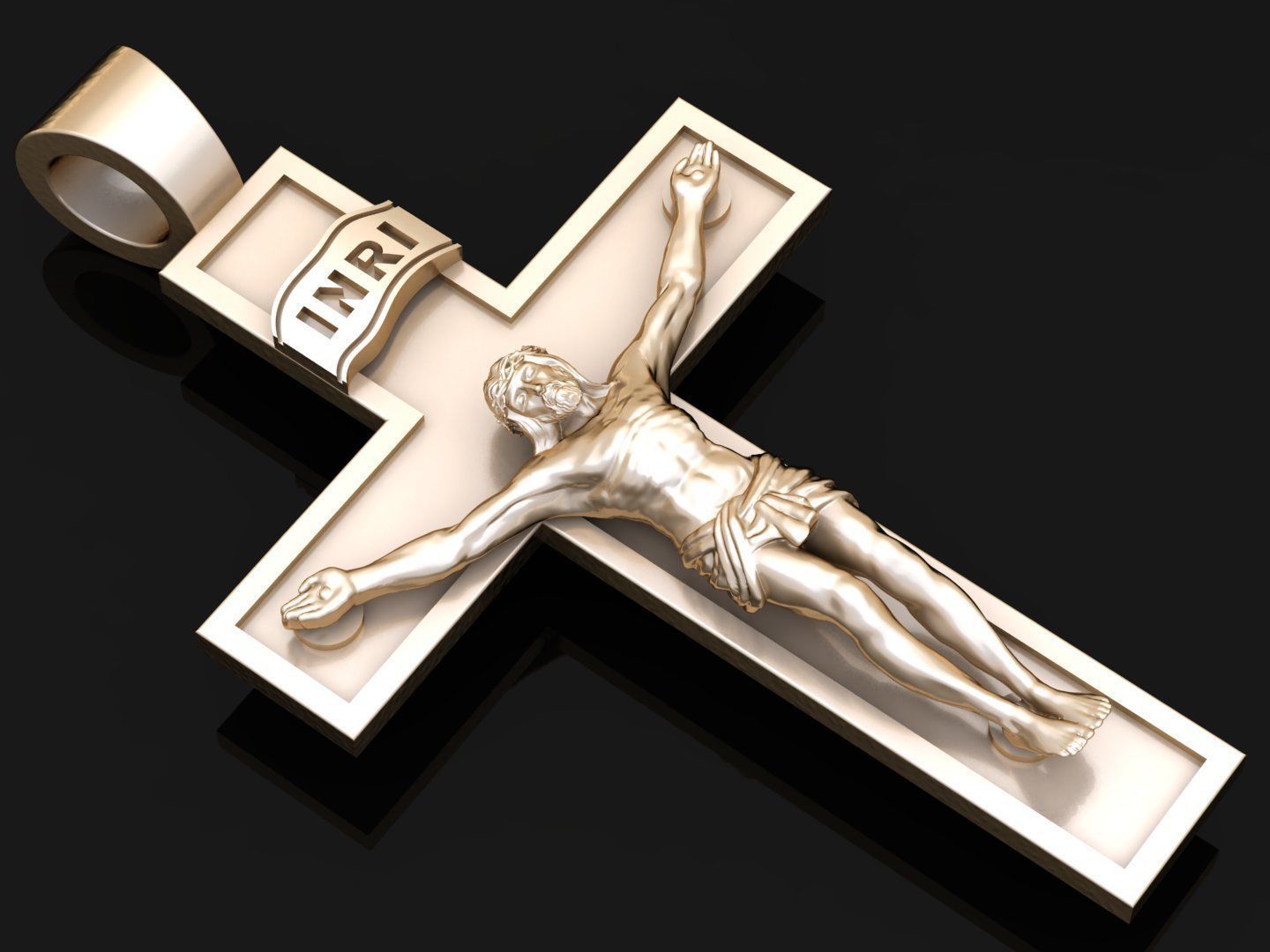 Light Gold Cross New Design CP 2 3D print model_2