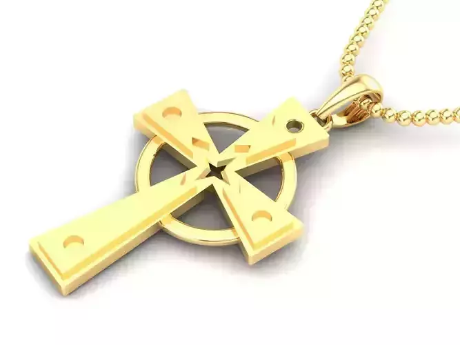 Light Gold Cross New Design  CP 18