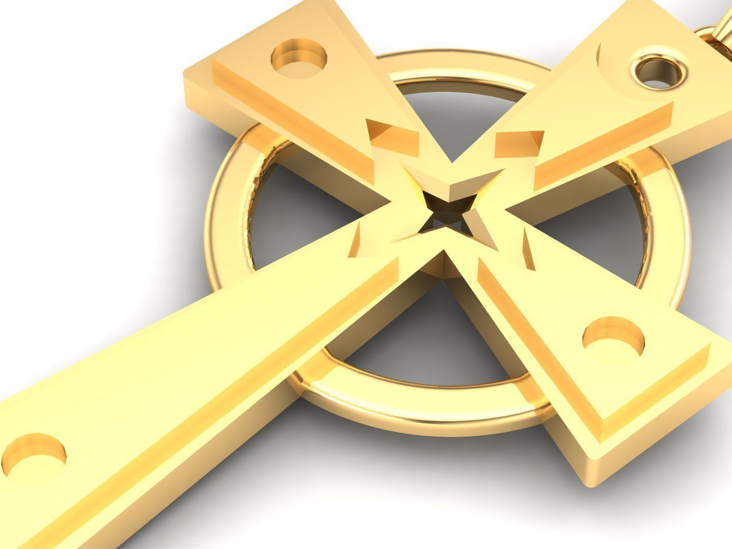 Light Gold Cross New Design  CP 18 3D print model_3