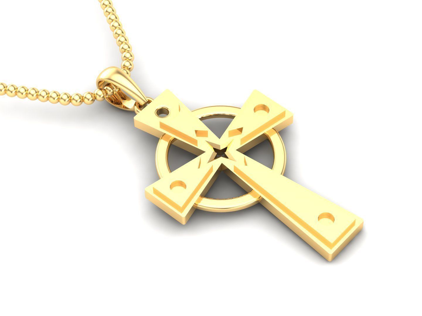Light Gold Cross New Design  CP 18 3D print model_1