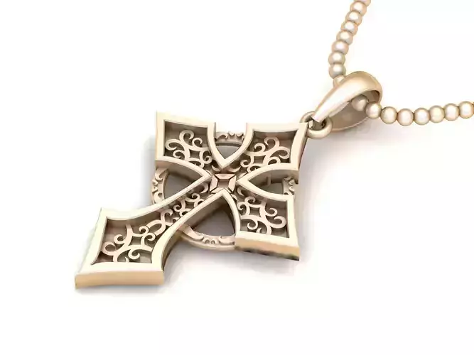 Light Gold Cross New Design  CP 17