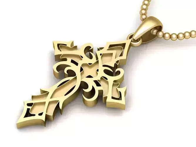 Light Gold Cross New Design  CP 13