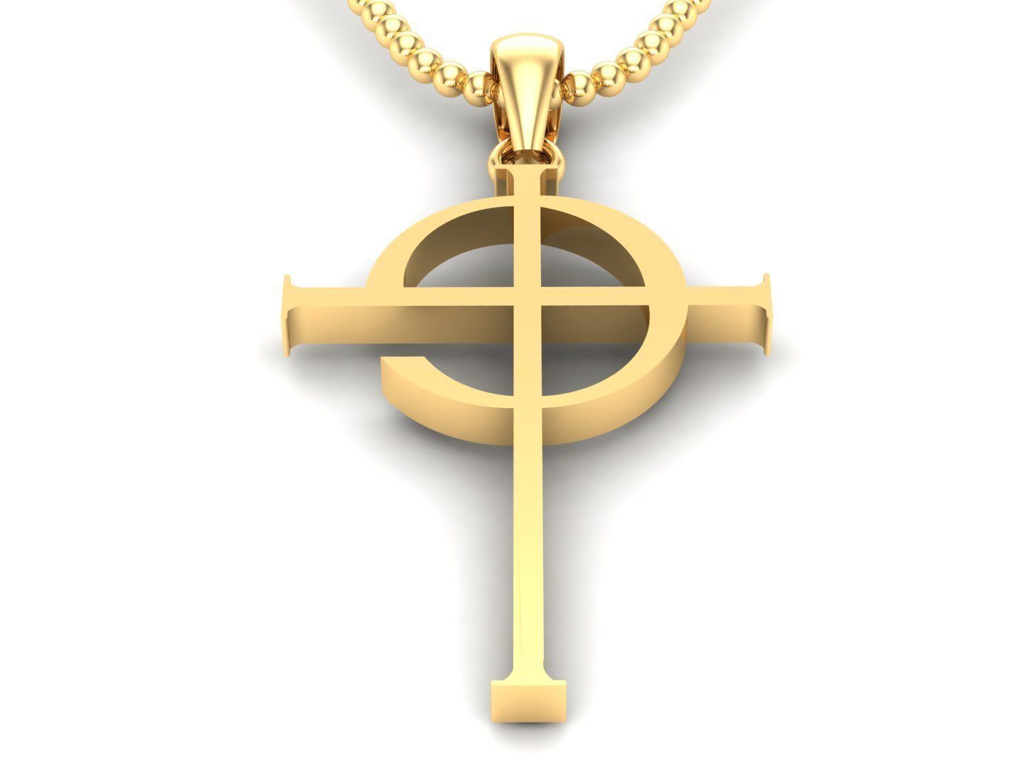 Light Gold Cross New Design  CP 11 3D print model_2