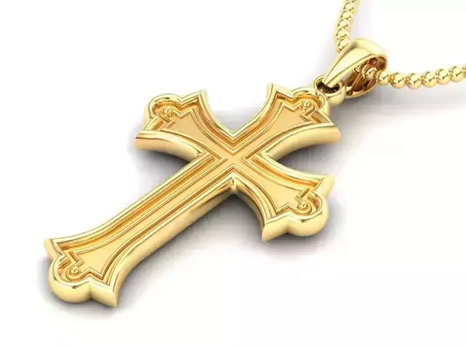 Light Gold Cross New Design  CP 10