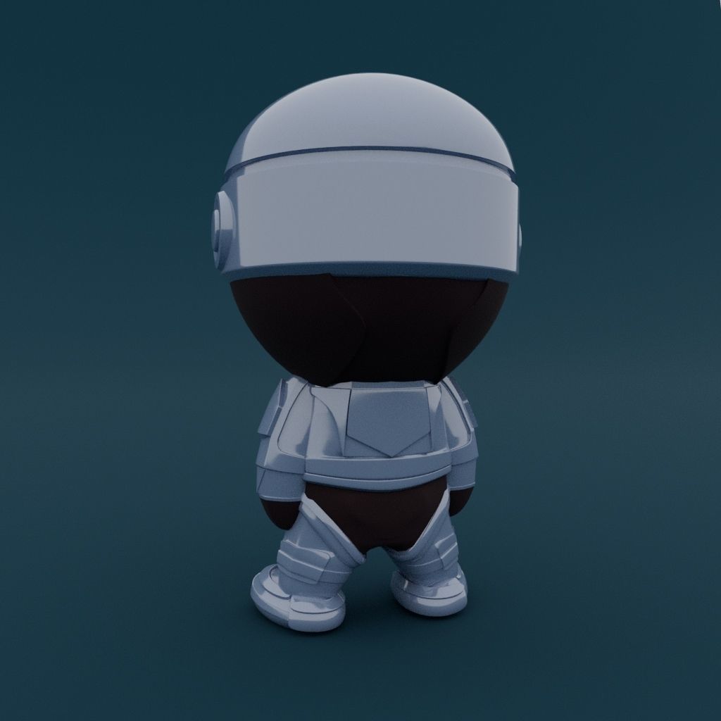 Cute little Robocop 3D print model_2