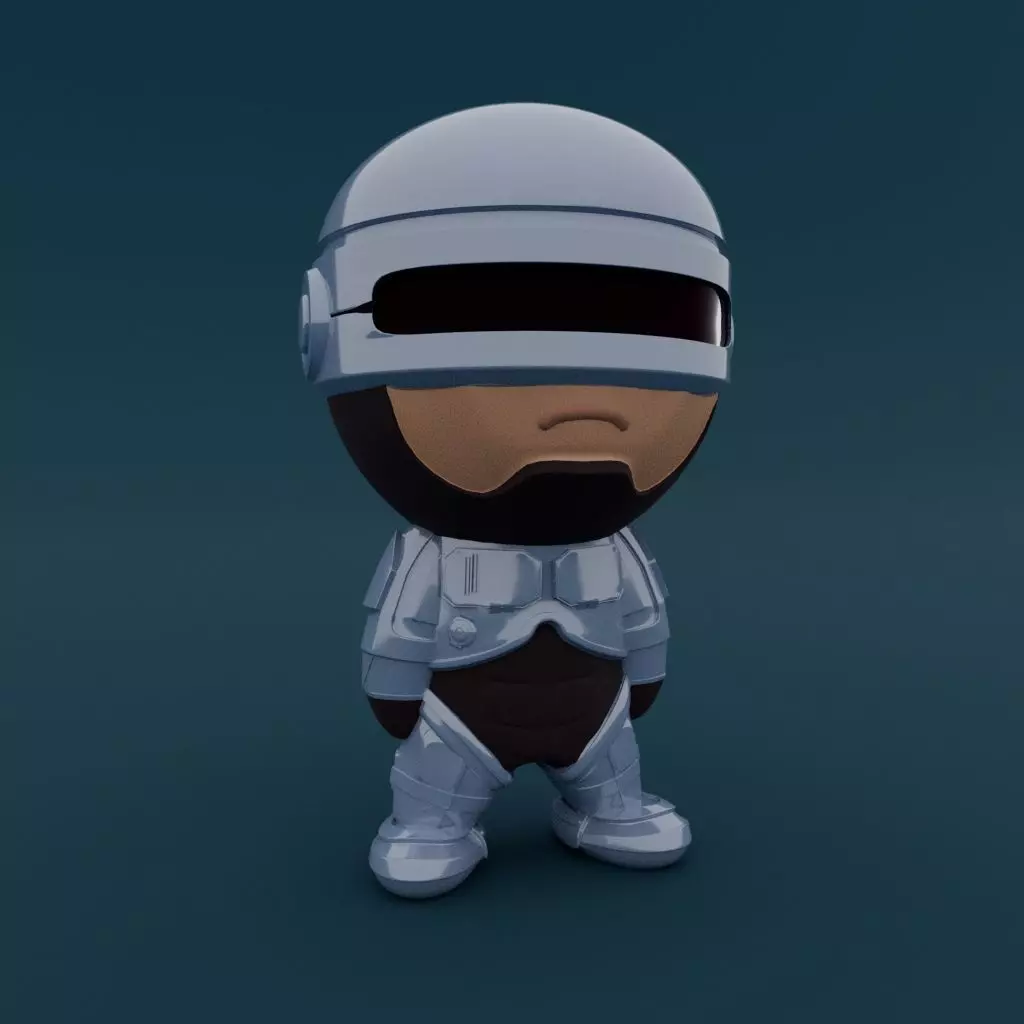 Cute little Robocop 3D print model_0