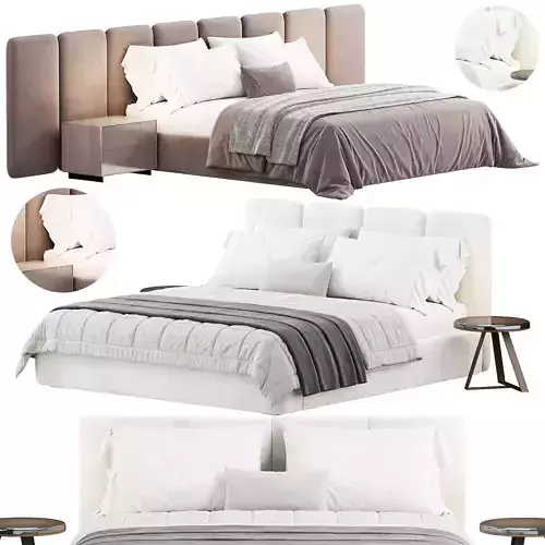 SILVER 02 Bed By Wheelhousedesign Low-poly 3D model