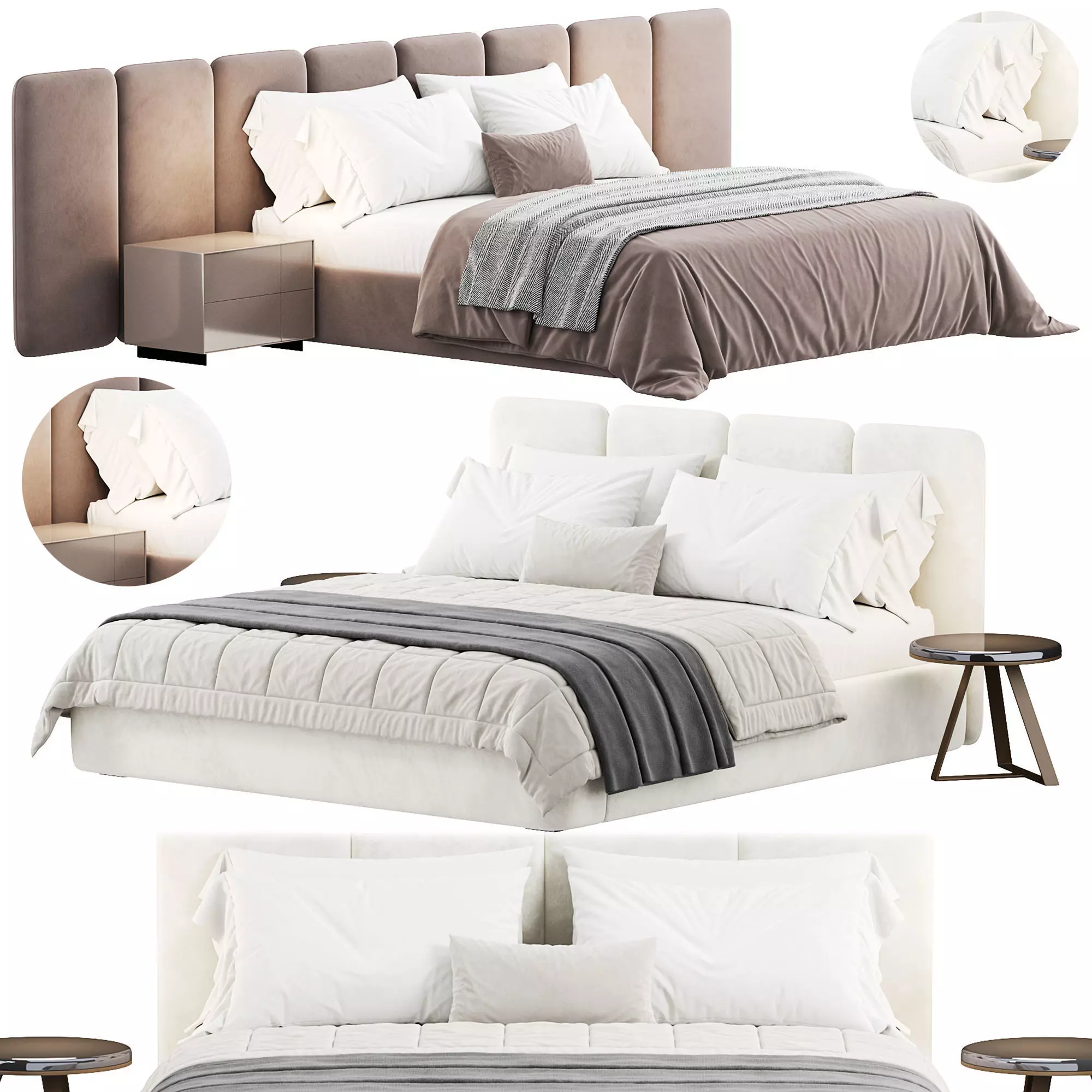 SILVER 02 Bed By Wheelhousedesign Low-poly 3D model