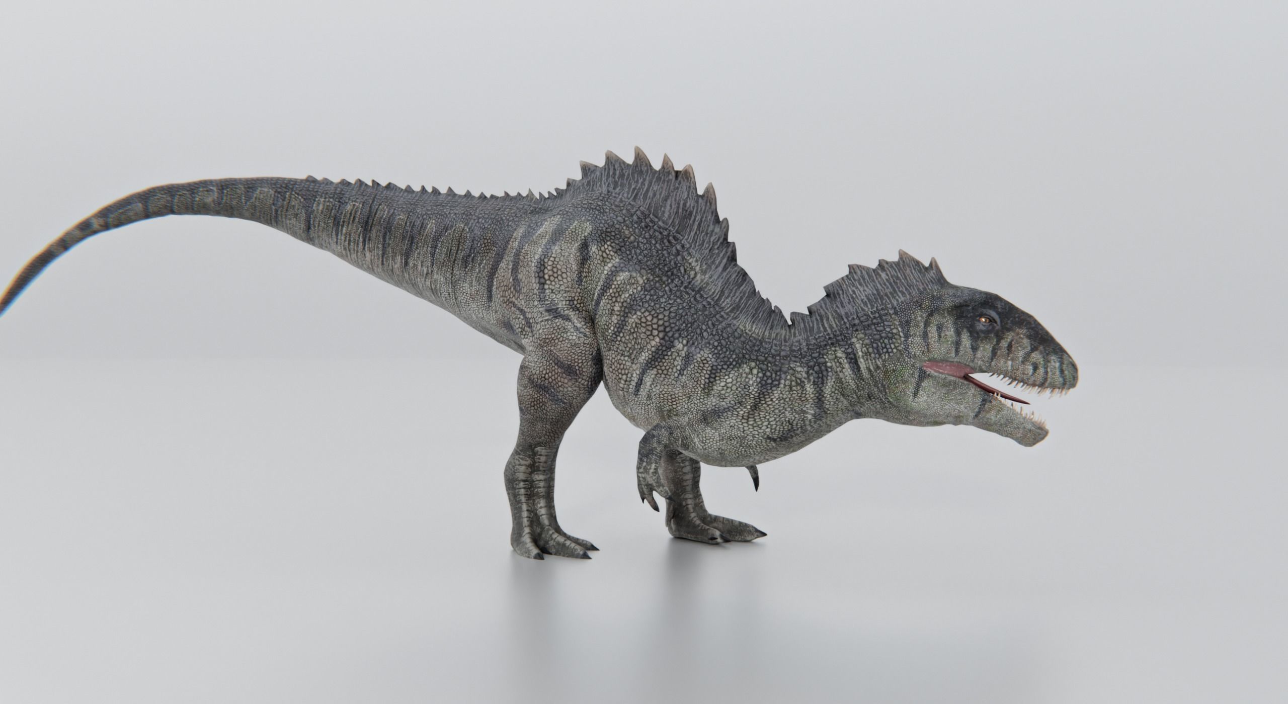 Monster Giganotosaurus Dinosaur Low-poly 3D model_7