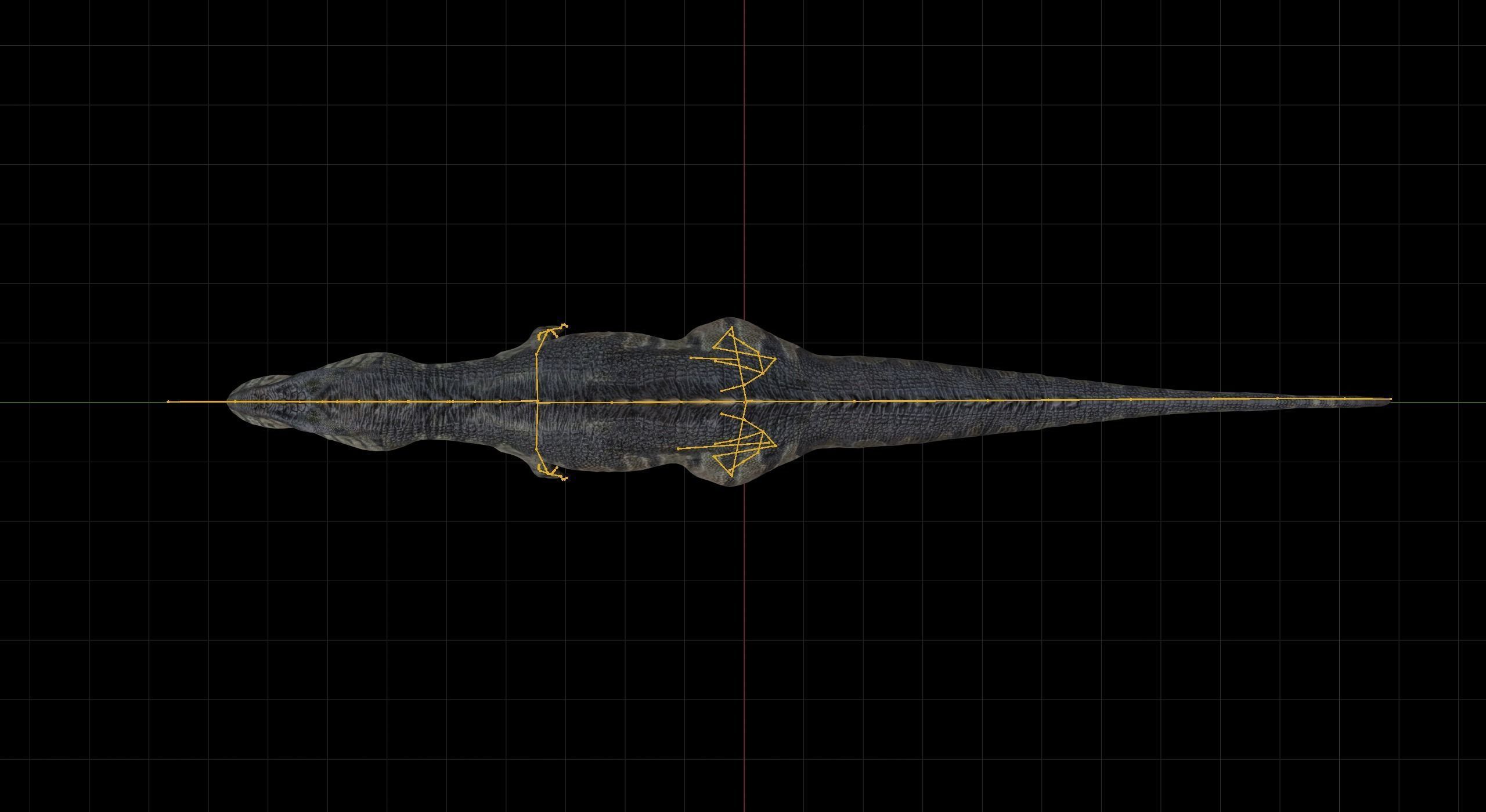 Monster Giganotosaurus Dinosaur Low-poly 3D model_23