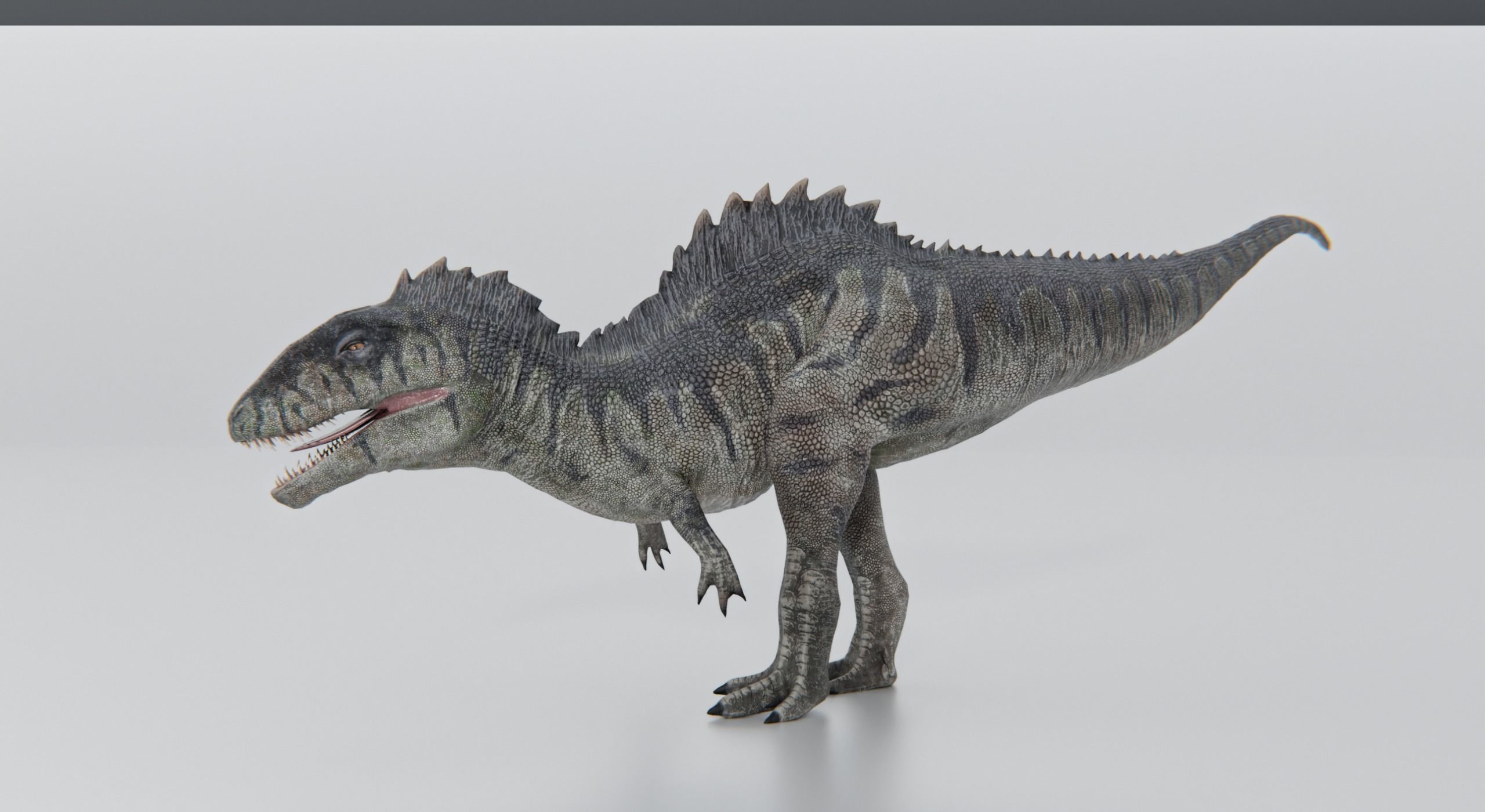 Monster Giganotosaurus Dinosaur Low-poly 3D model_8