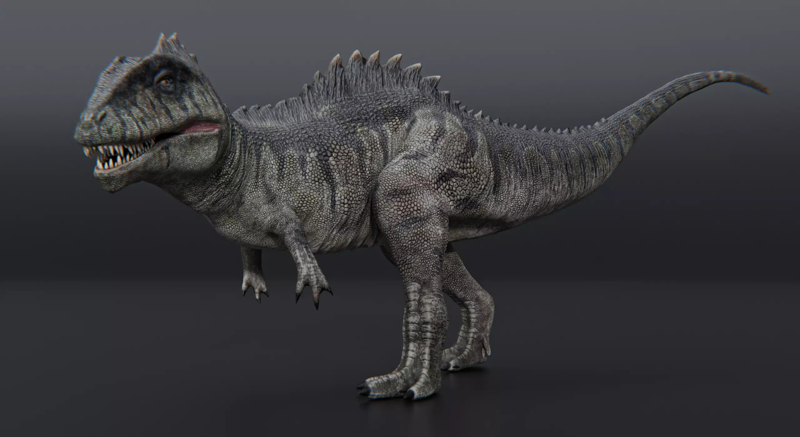 Monster Giganotosaurus Dinosaur Low-poly 3D model_0