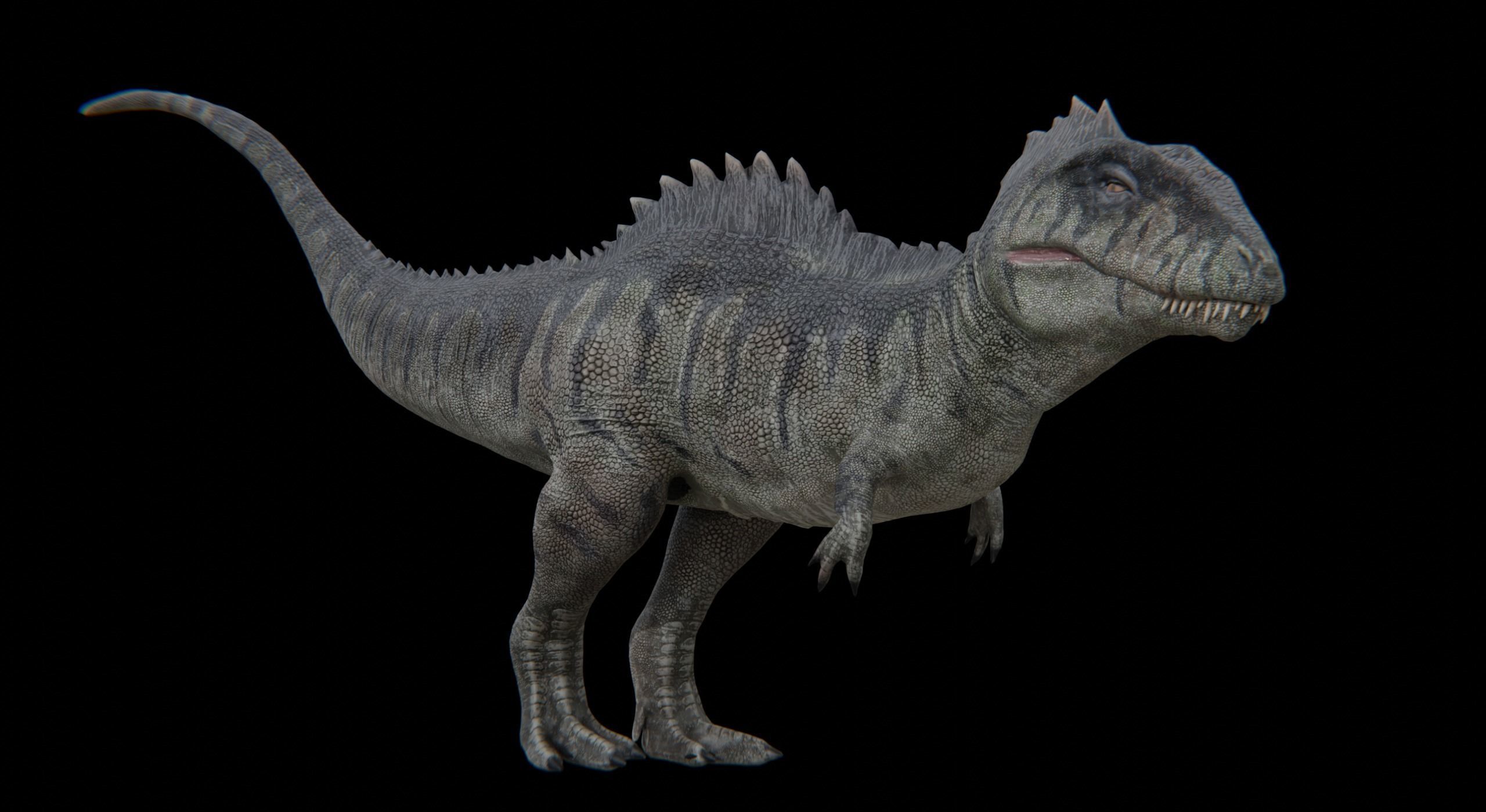 Monster Giganotosaurus Dinosaur Low-poly 3D model_19