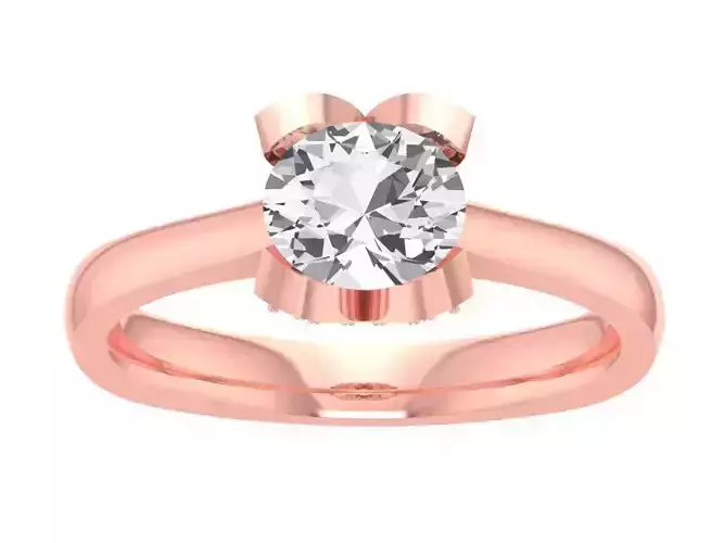 Oval Solitaire Wedding Engagement Hidden Halo Ring