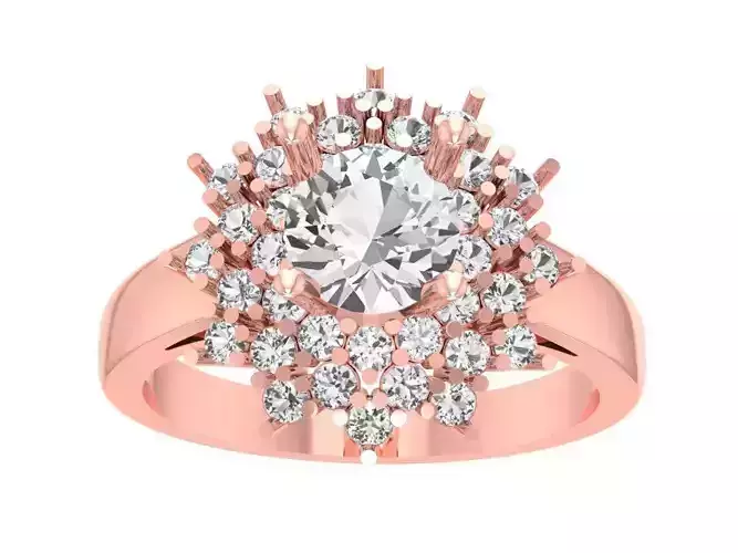 Solitaire Wedding Engagement Halo Ring