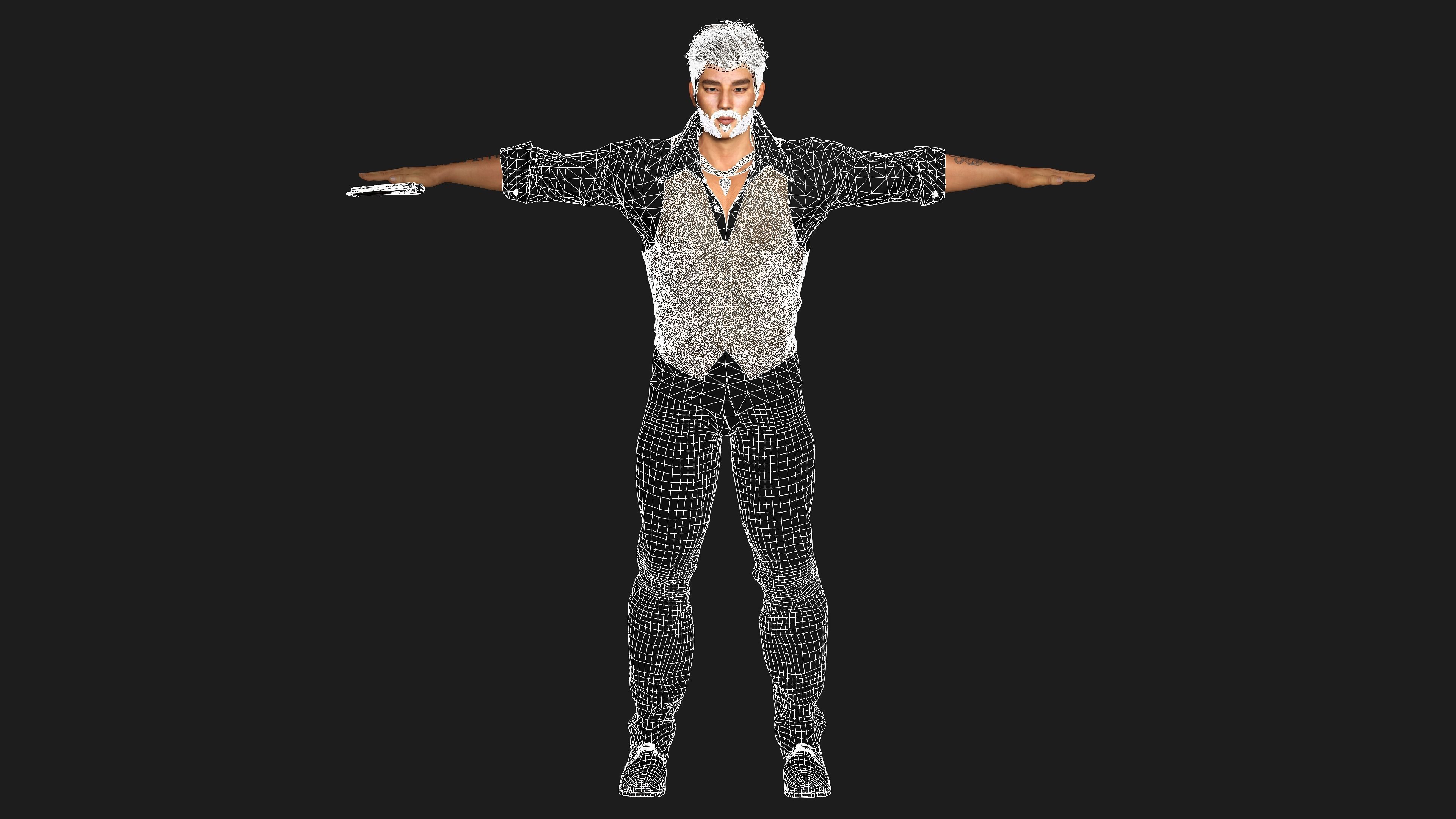 AAA 3D REALISTIC CHARACTER - BUSINESSMAN ASIAN Ver 02 Low-poly 3D model_17