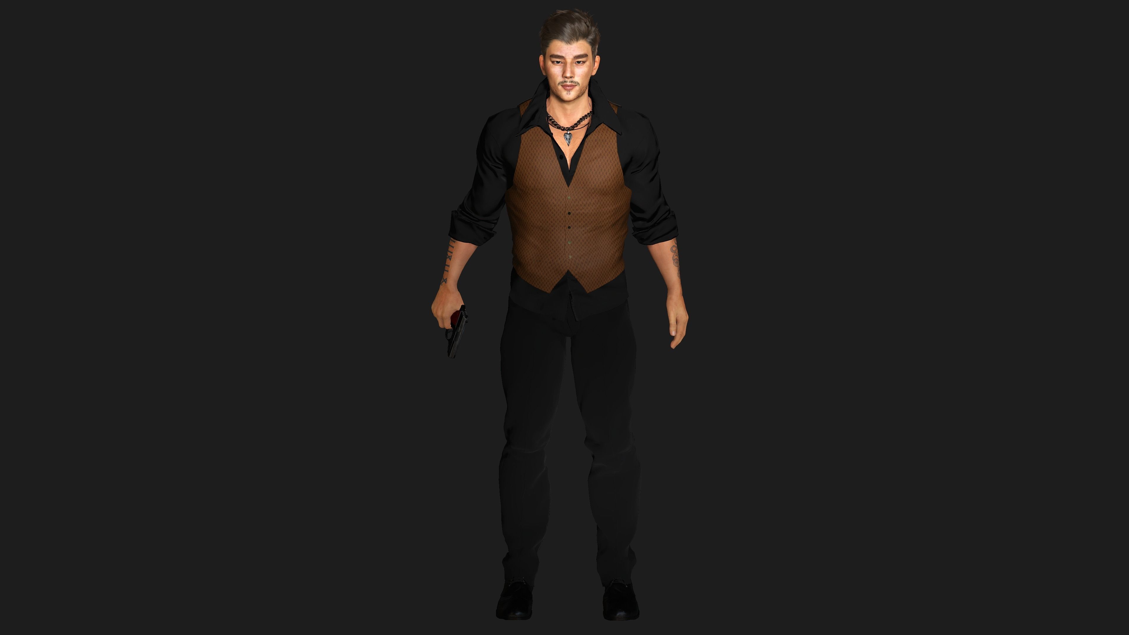 AAA 3D REALISTIC CHARACTER - BUSINESSMAN ASIAN Ver 02 Low-poly 3D model_1
