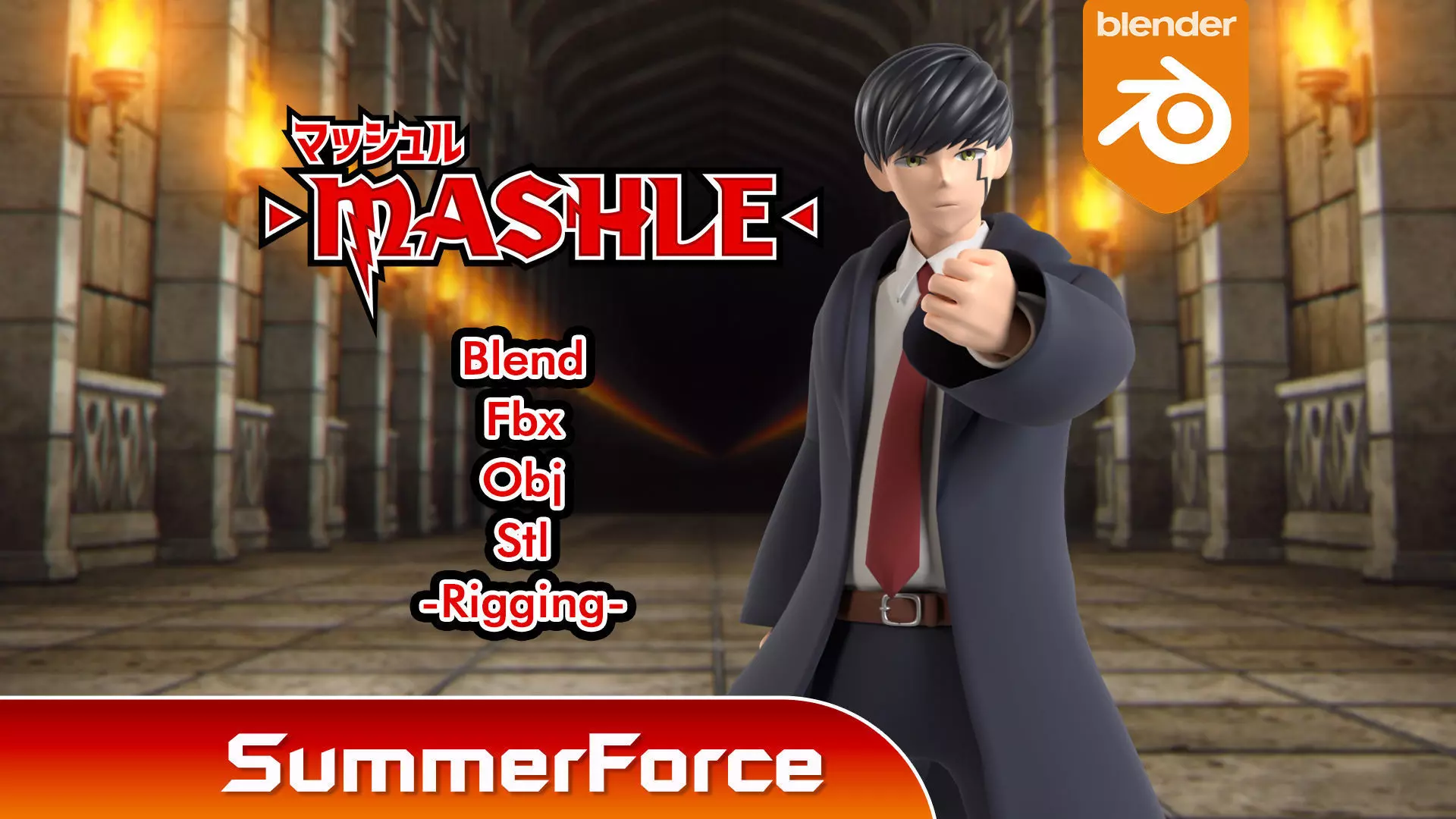 Mash Burnedead - Mashle 3D model_0