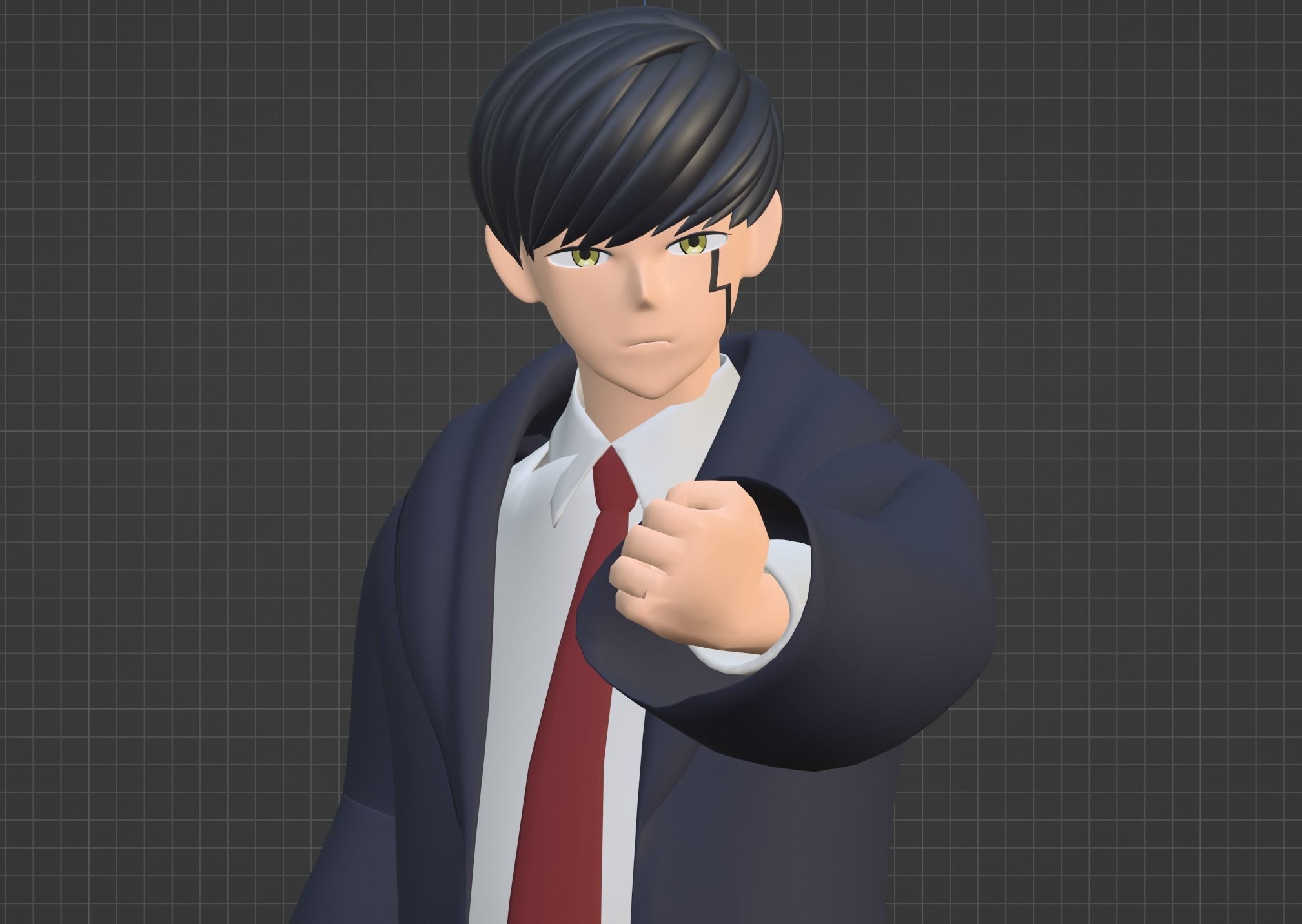 Mash Burnedead - Mashle 3D model_7