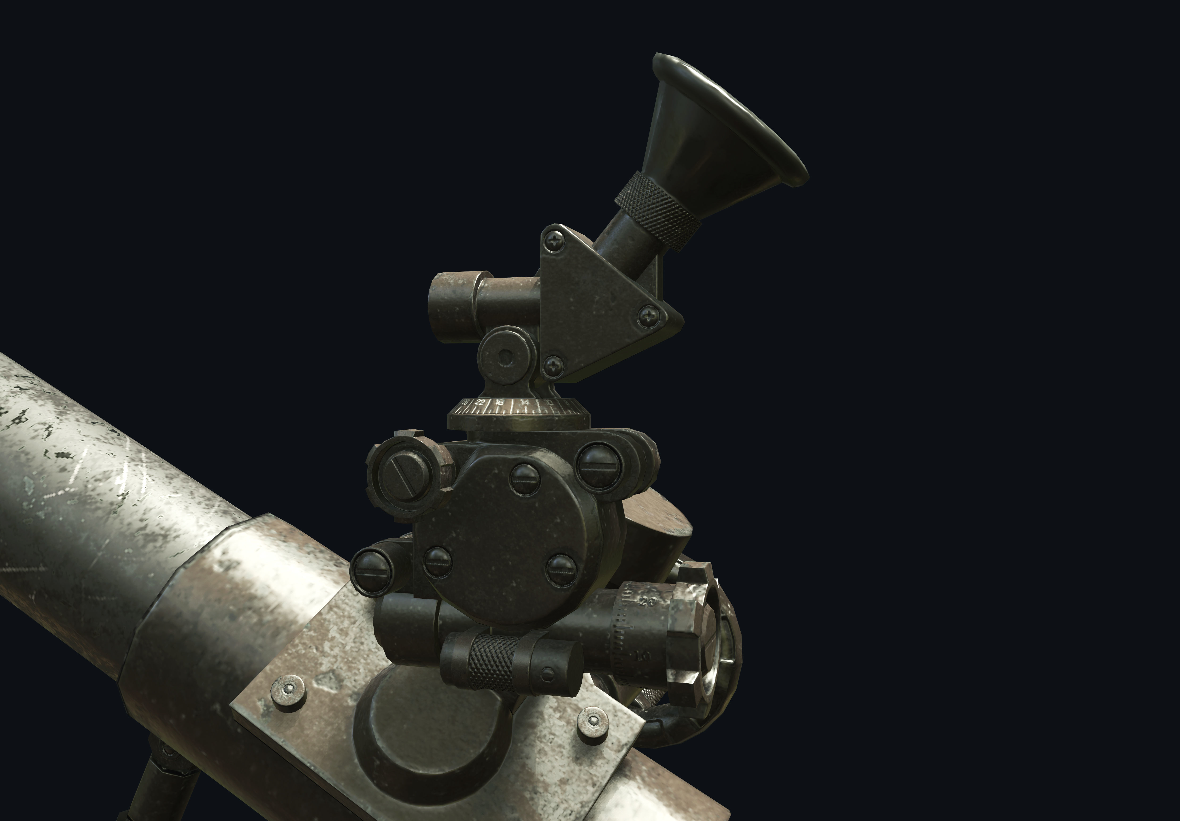 Mortar120mm PBR Low-poly Low-poly 3D model_6