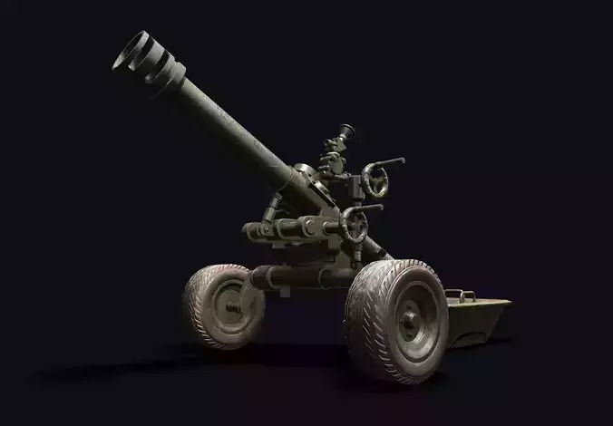Mortar120mm PBR Low-poly