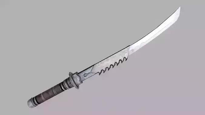 Sword samurai Low-poly 3D model Sword samurai Low-poly 3D model