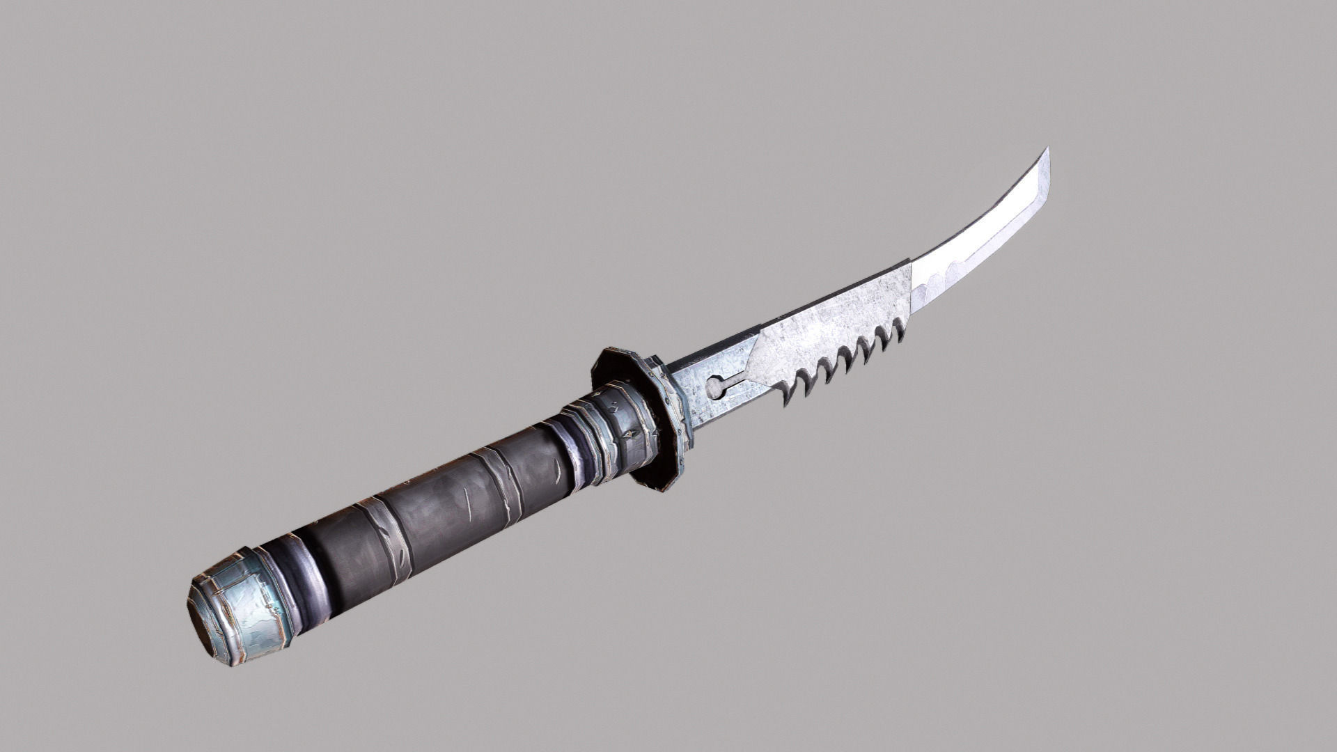 Sword samurai Low-poly 3D model_2