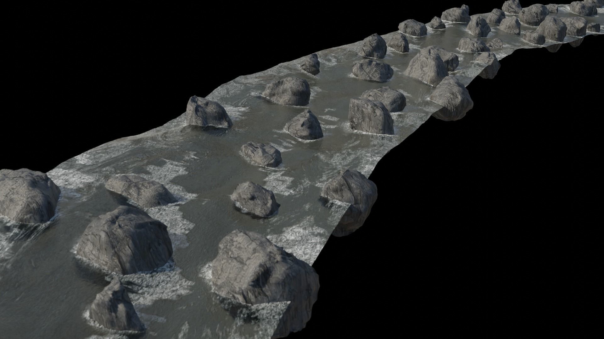 Procedural River Generator 3D model_1