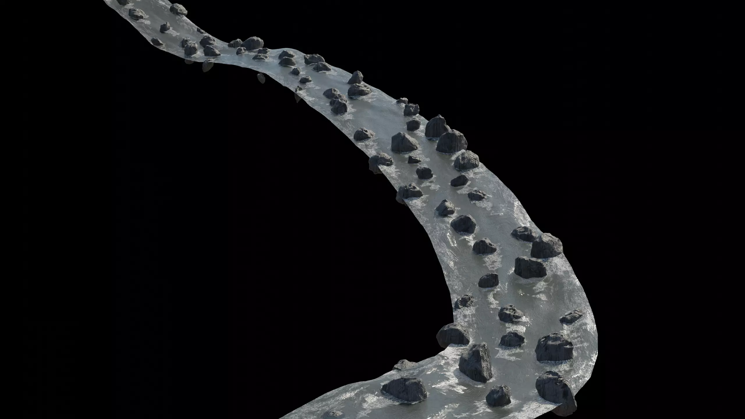 Procedural River Generator 3D model_0