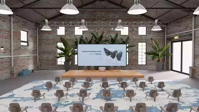 Warehouse conference auditorium 3D model