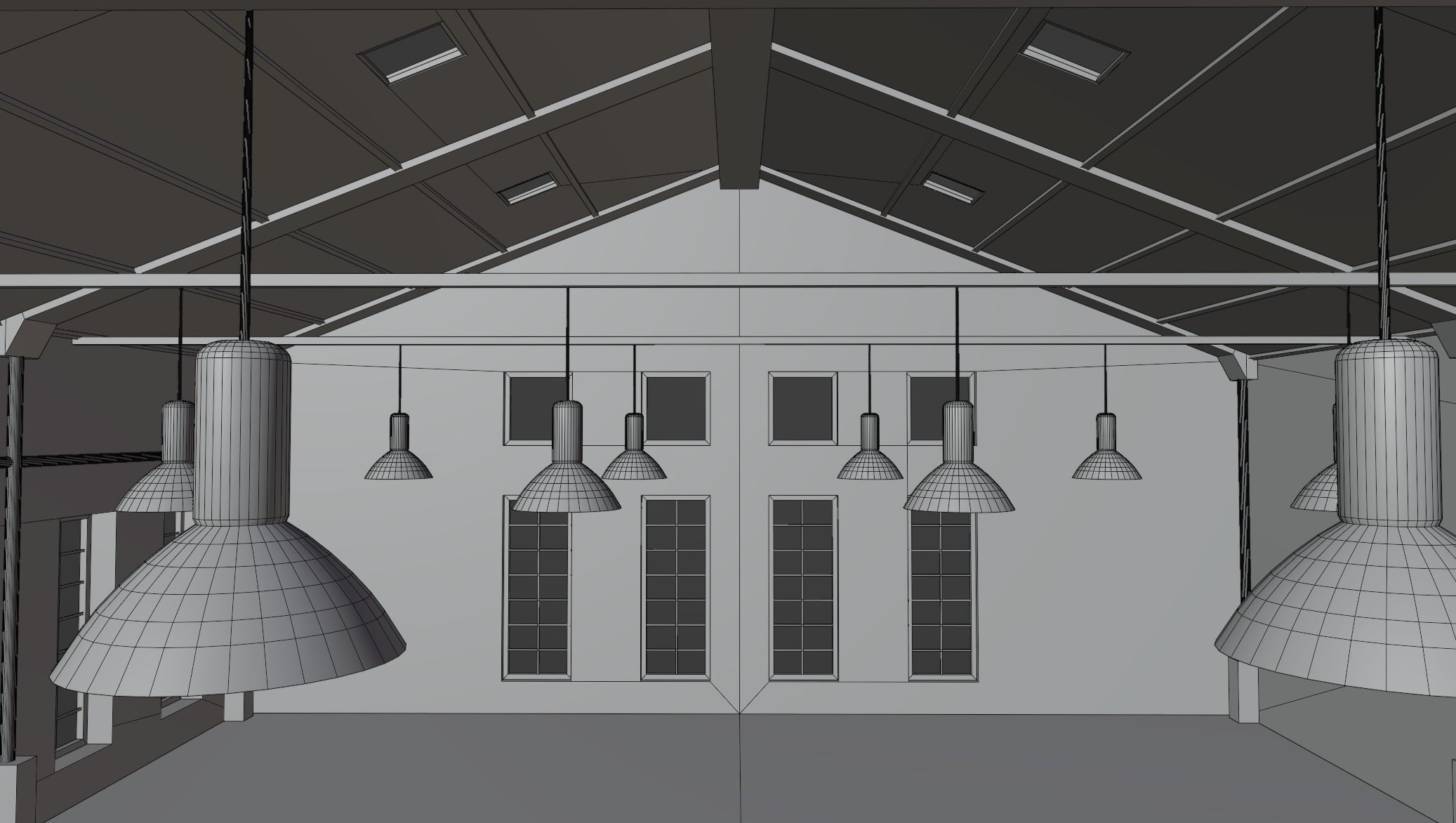 Warehouse conference auditorium 3D model_12