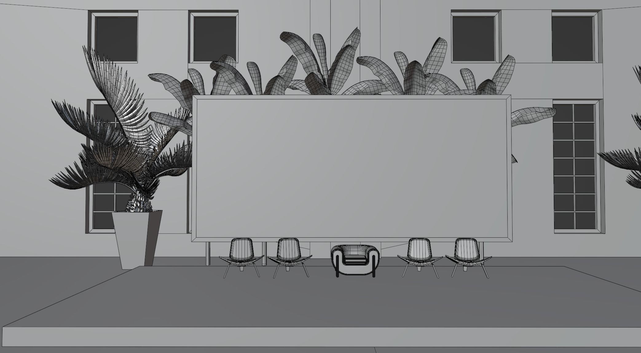 Warehouse conference auditorium 3D model_9