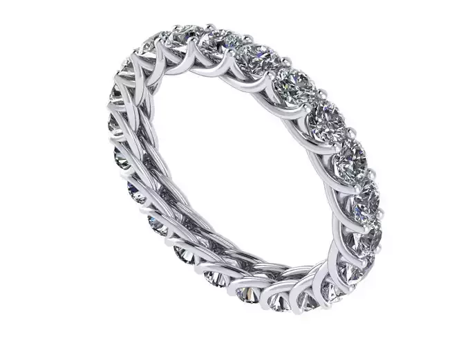 braided diamond engagement ring US size 10