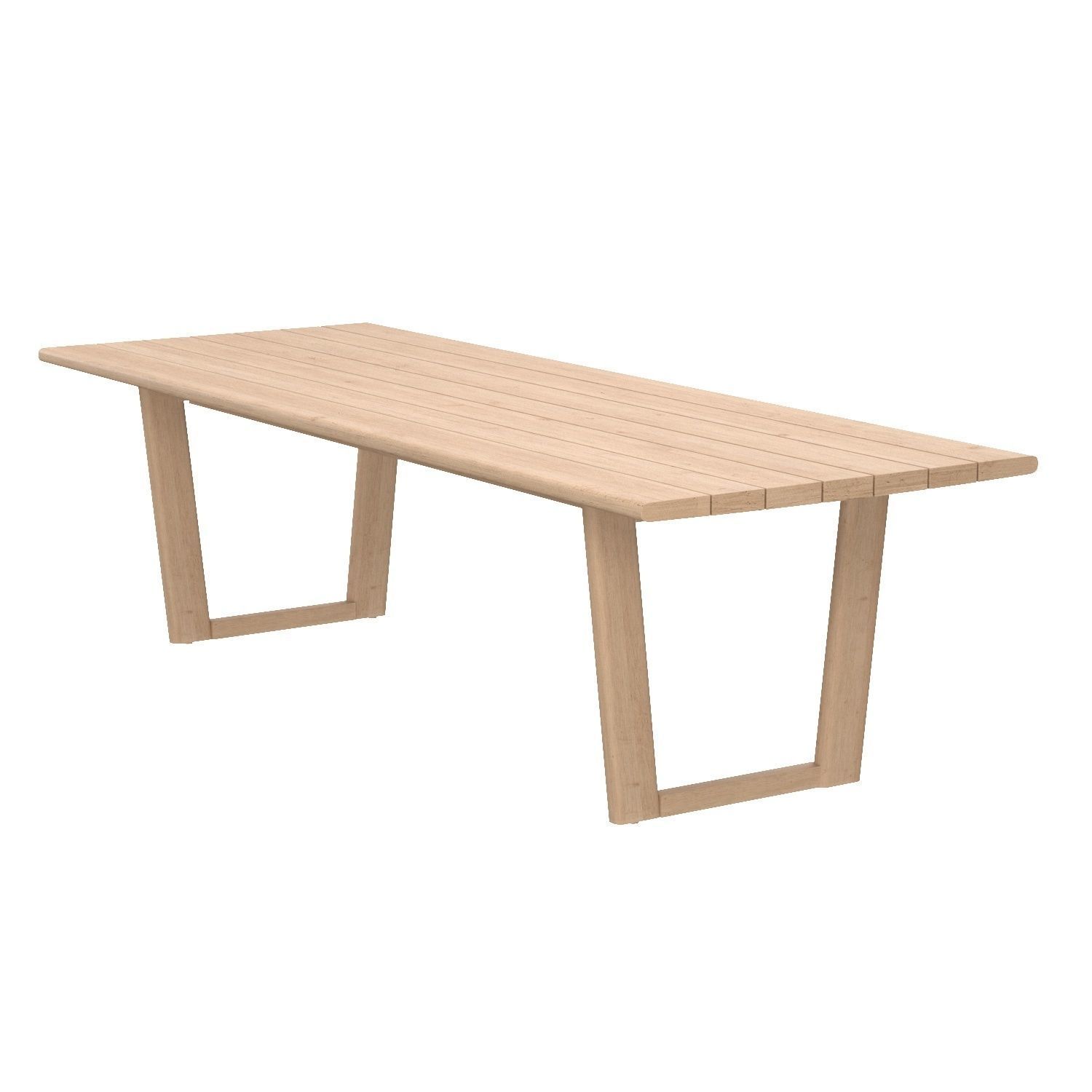RH Mesa Teak Rectangular Dining Table 3D model_5
