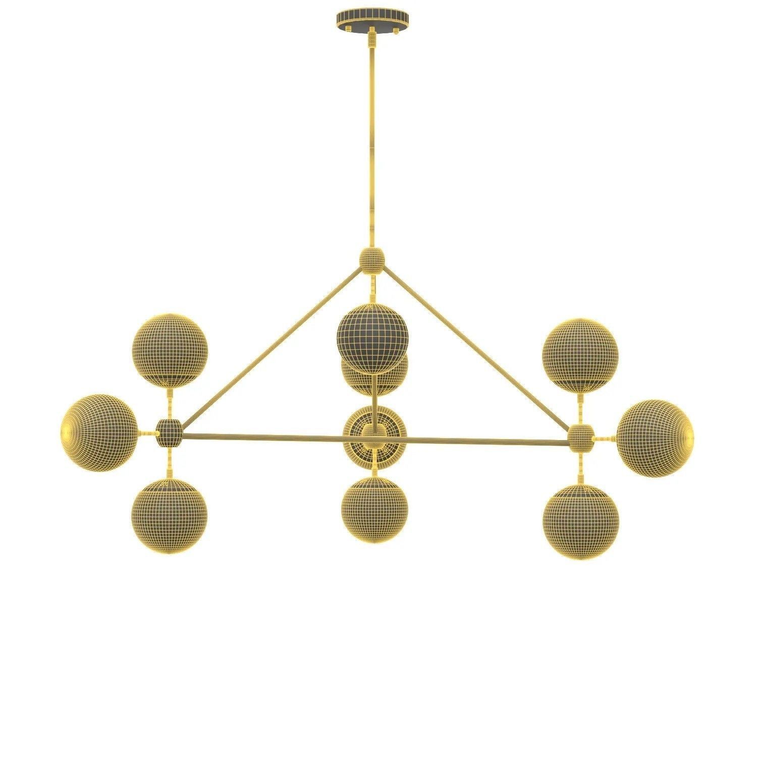 Possini Euro Gable 10-Light Modern Chandelier 3D model_7