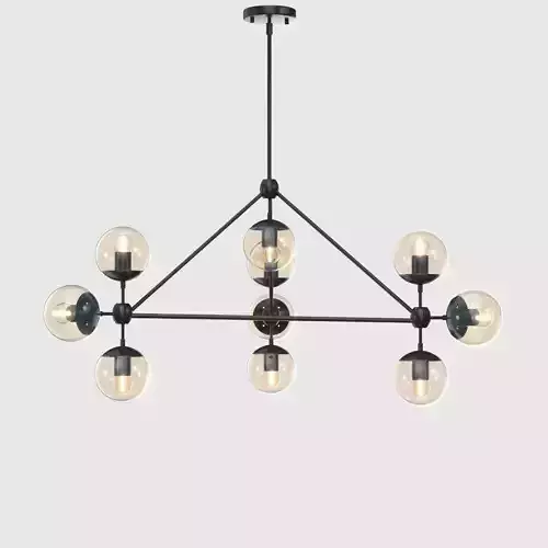 Possini Euro Gable 10-Light Modern Chandelier 3D model