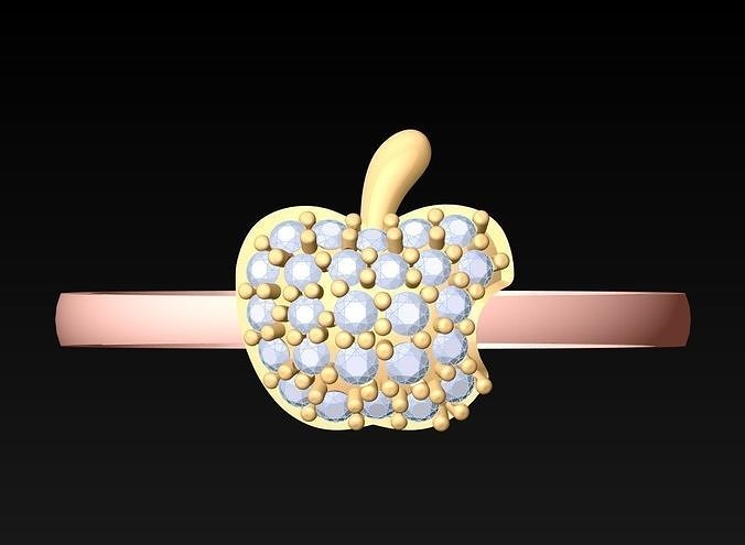 Apple Ring - Womens Rings - SN791 3D print model