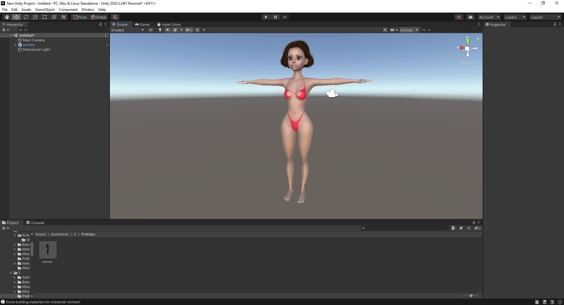 Afro american female character toon Low-poly 3D model_32