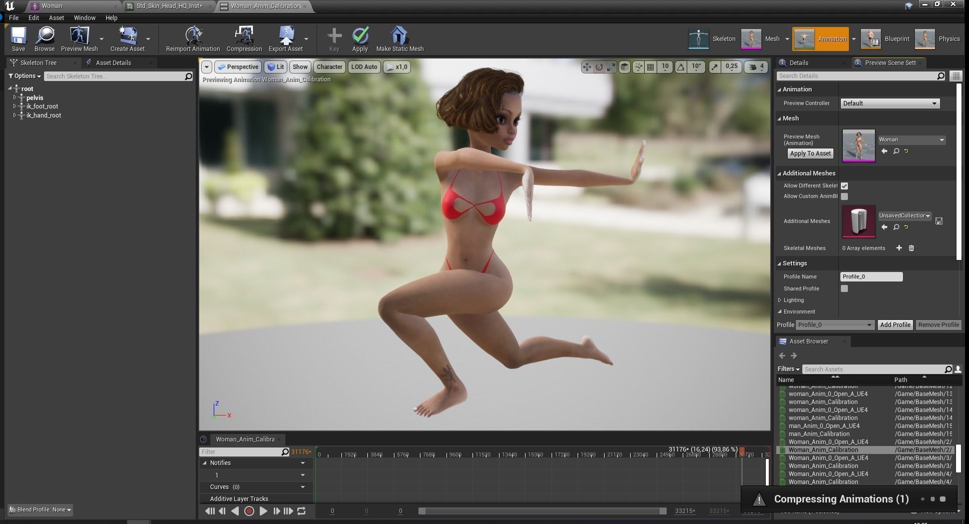 Afro american female character toon Low-poly 3D model_29