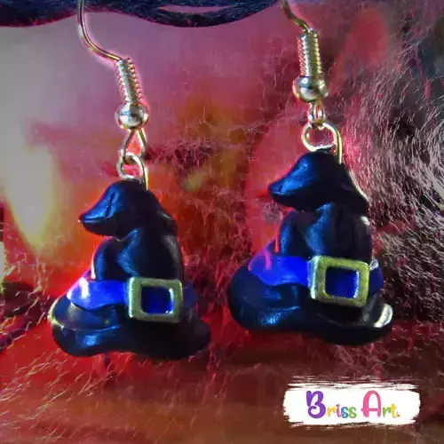 HALLOWEEN WITCH HAT EARRINGS