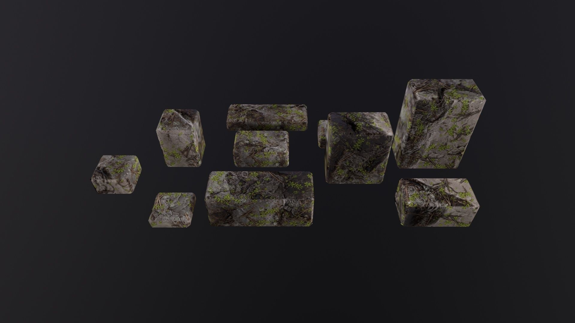 Stone Bricks 3D Model Low-poly 3D model_5