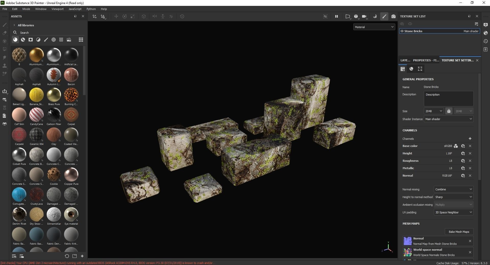 Stone Bricks 3D Model Low-poly 3D model_7