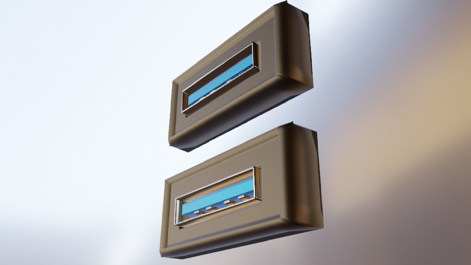 TV Ports Low-poly 3D model_36