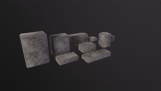 3D model Stone Bricks 3D Model VR / AR / low-poly | CGTrader