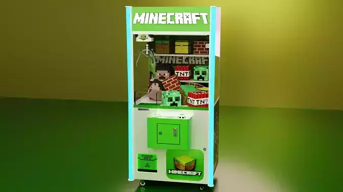 Minecraft Claw Machine Low-poly 3D model