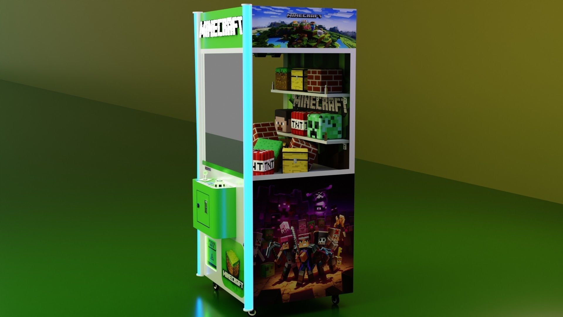 Minecraft Claw Machine Low-poly 3D model_2