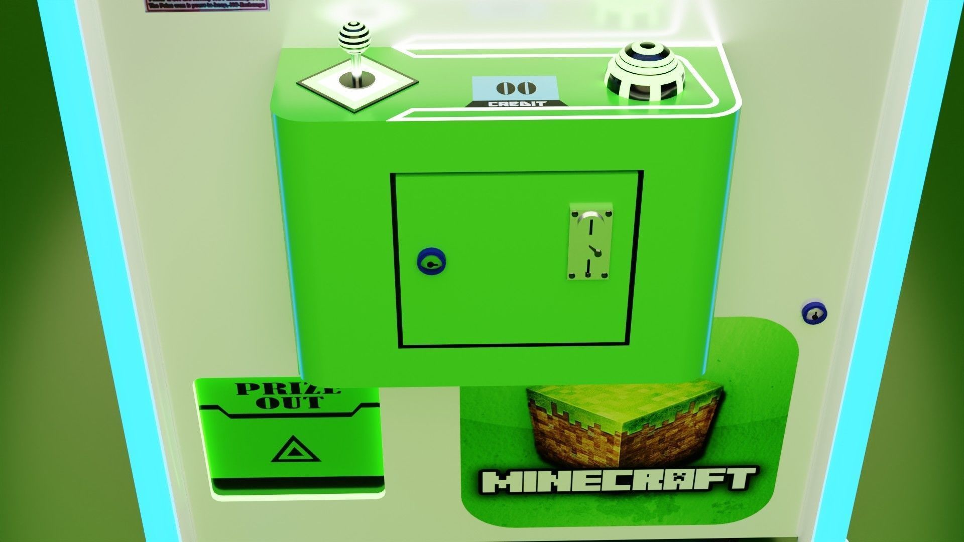Minecraft Claw Machine Low-poly 3D model_6