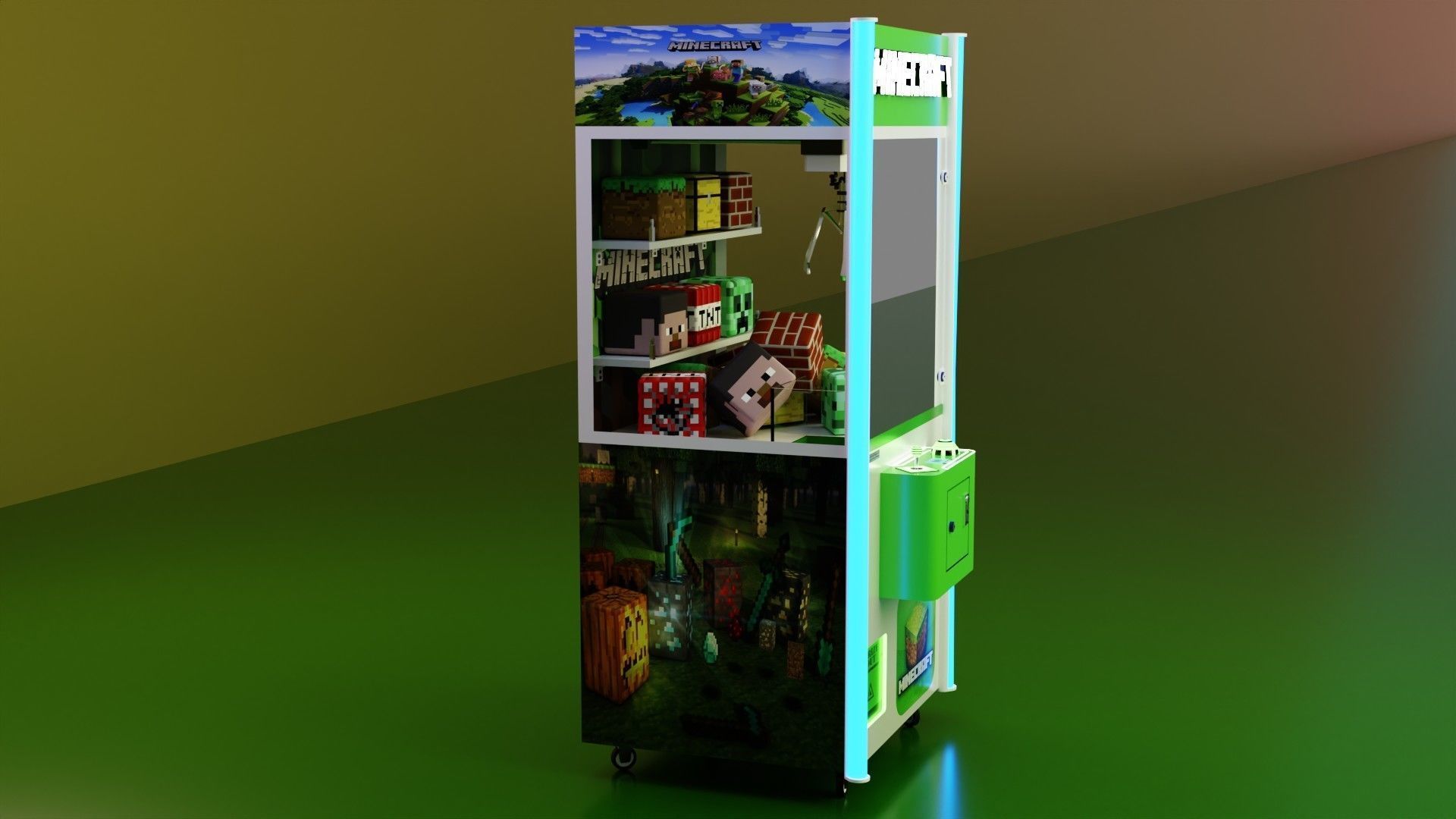 Minecraft Claw Machine Low-poly 3D model_4
